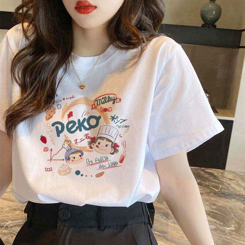 纯棉短袖t恤女大码夏季新款女装宽松显瘦白色体恤上衣打底衫ins潮