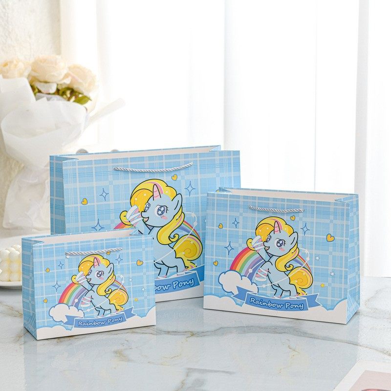 New Cartoon Pony Polly Original Peripheral Accompanying Gift Tote Bag Mini Card Head Bag Unicorn Small Gift Bag