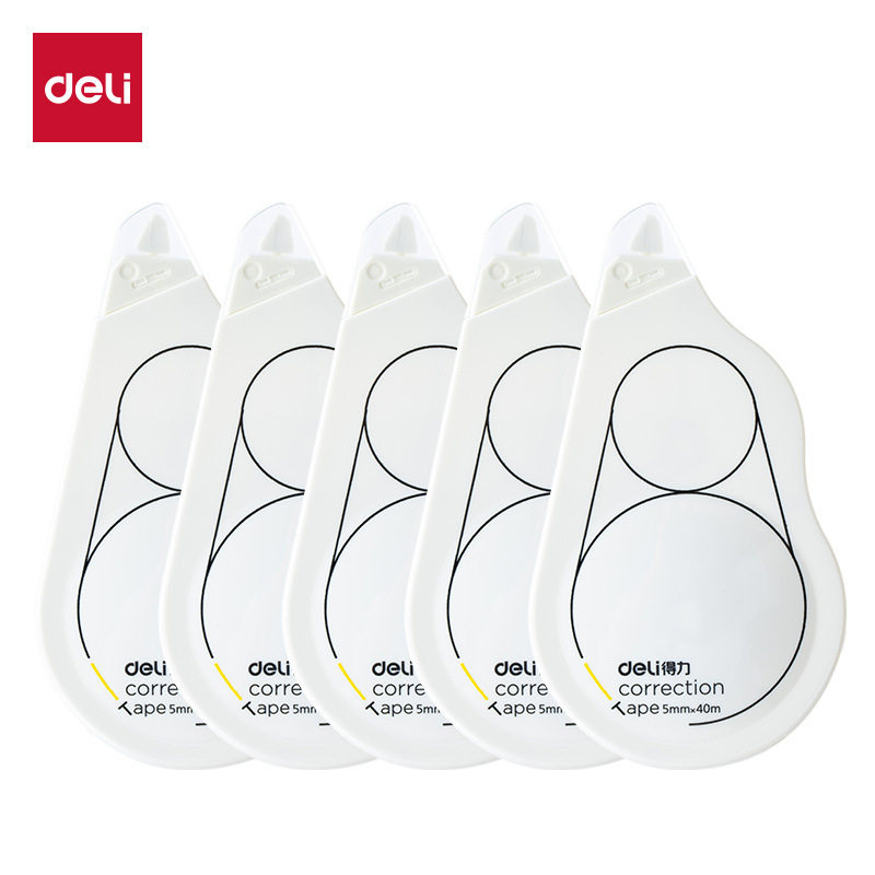 Deli 8146F Correction Tape White Series Correction Tape for Middle School Students Smooth and Quiet Continuous Tape