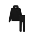 Stretchlimo washed black sweatshirt + sweatpants suit