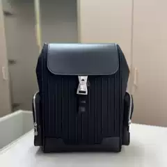 R Brand's New European and American Style Backpack, Celebrity-Inspired Genuine Leather Canvas Backpack, School Bag, New Commuter Nylon Version
