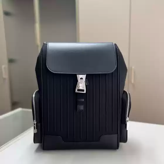 R Brand's New European and American Style Backpack, Celebrity-Inspired Genuine Leather Canvas Backpack, School Bag, New Commuter Nylon Version