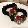 Korean and Japanese Versatile Pearl Hair Ties High Elasticity Hair Bands for Women Fashion Light Luxury Rhinestone Bun Hair Ties New Elastic Bands