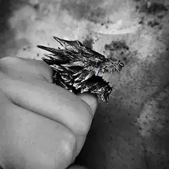 2024 cross-border hot-selling retro steel dragon open ring men's fashion punk domineering finger jewelry wholesale generation