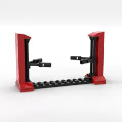 Cross-Border Wholesale Moc Speed Champions Car Lift Creative Assembly Building Block Model