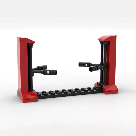 Cross-Border Wholesale Moc Speed Champions Car Lift Creative Assembly Building Block Model