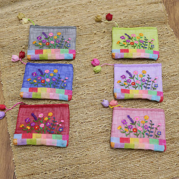 Yanbian Folk Characteristics Korean Style Gauze Embroidered Small Bag Portable Korean Small Coin Purse Portable Gift Travel