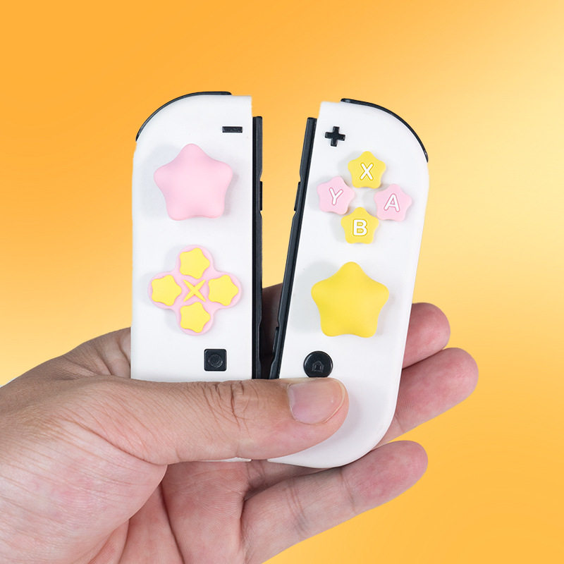 Nintendo switch/oled silicone key stickers NS rocker cap cross direction key cap star accessories