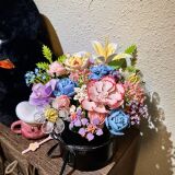 Трансгранично совместимые строительные блоки Lego Rose eternal bouquet, День Святого Валентина, День учителя, детские развивающие игрушки ручной работы для сборки