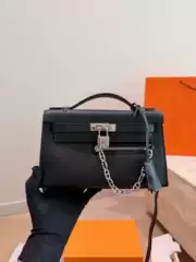 Rock New High-End Swift Leather Pocket Kelly Bag Mini Fashion Shoulder Crossbody Handbag for Women