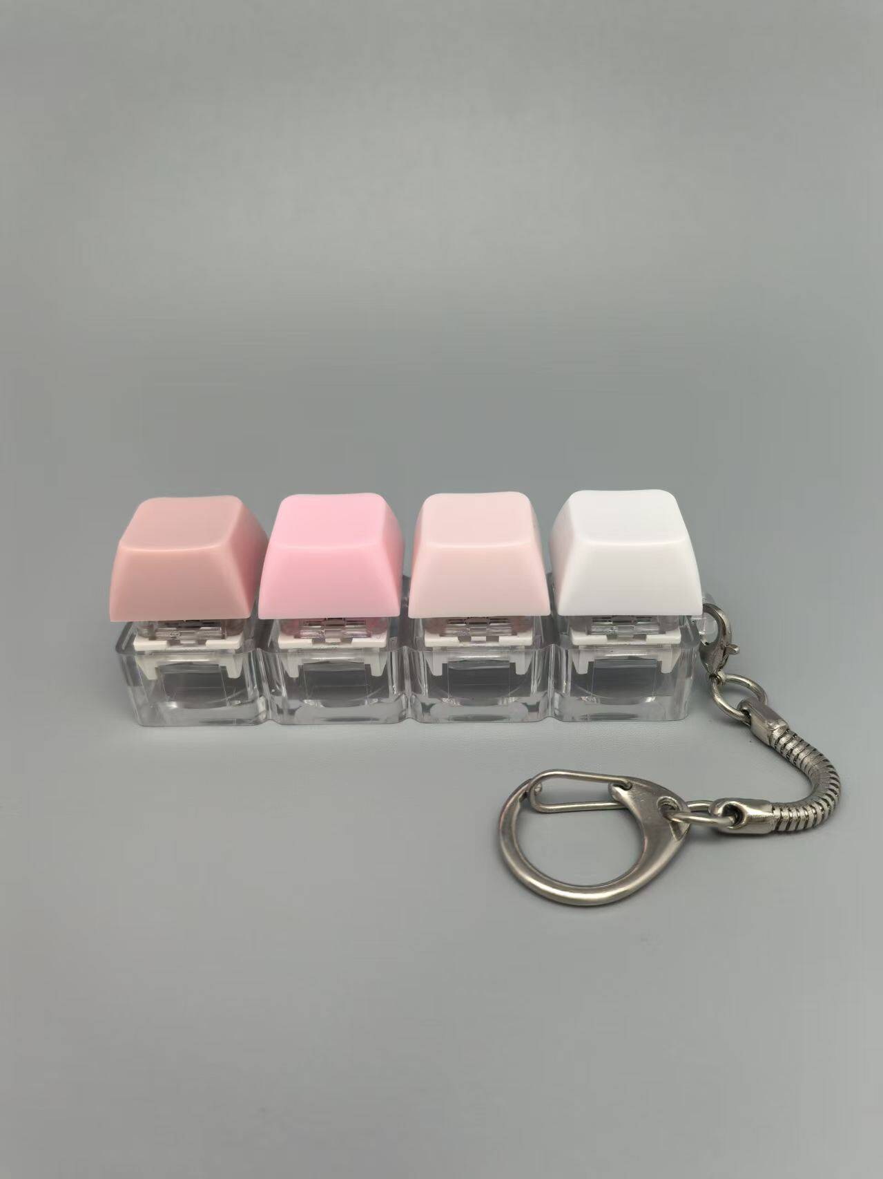 四键马卡龙按键解压玩具钥匙扣键盘办公摸鱼按键解压玩具跨境