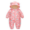 New Baby Jumpsuit Newborn Down Cotton Hooded Coat Thickened Climbing Clothes Baby Winter Cotton Coat