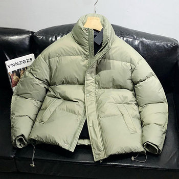Men's Autumn and Winter Thickened Collar Down Jacket Jacket Men's Warm Cold-proof Duck Down Jacket Outdoor Couple's Bread Suit