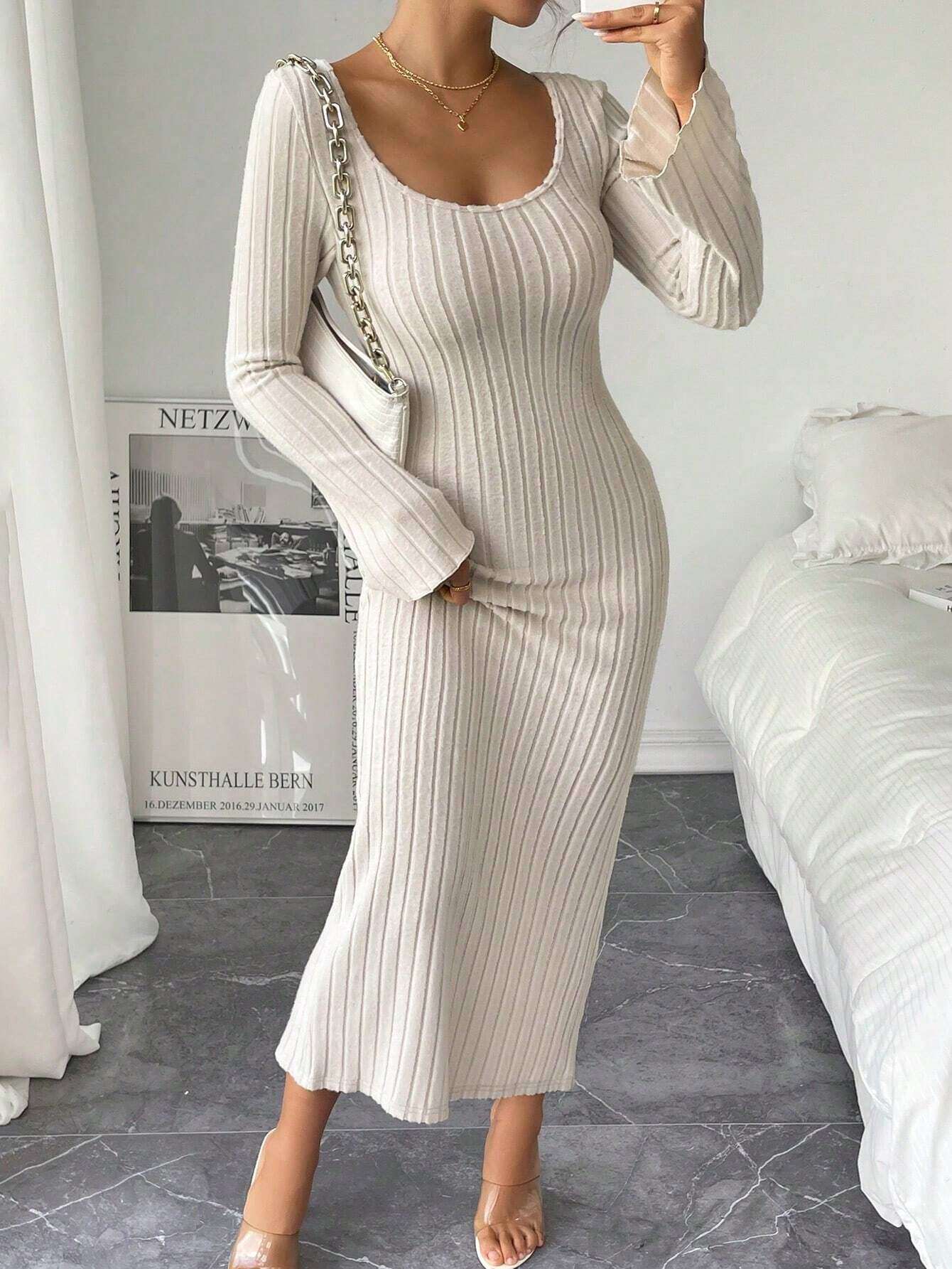 Sexy Backless High Waist Split Maxi Dress Elegant Design Spring Summer Style Wholesale Availability