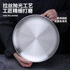 Korean Tableware 304 Stainless Steel Round Plate Thickeneded Barbecue Plate Spit Bone Plate Golden Tray Fruit Cake Plate