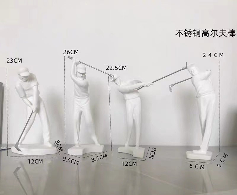 现货创意高尔夫摆件 现代简约家居饰品 软装设计树脂工艺品居家