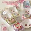 Internet Celebrity Korean Style Spring Outing Cake Baking Paper Plaid Oil Paper Fruit Berry Picnic Sandwich Lunch Paper