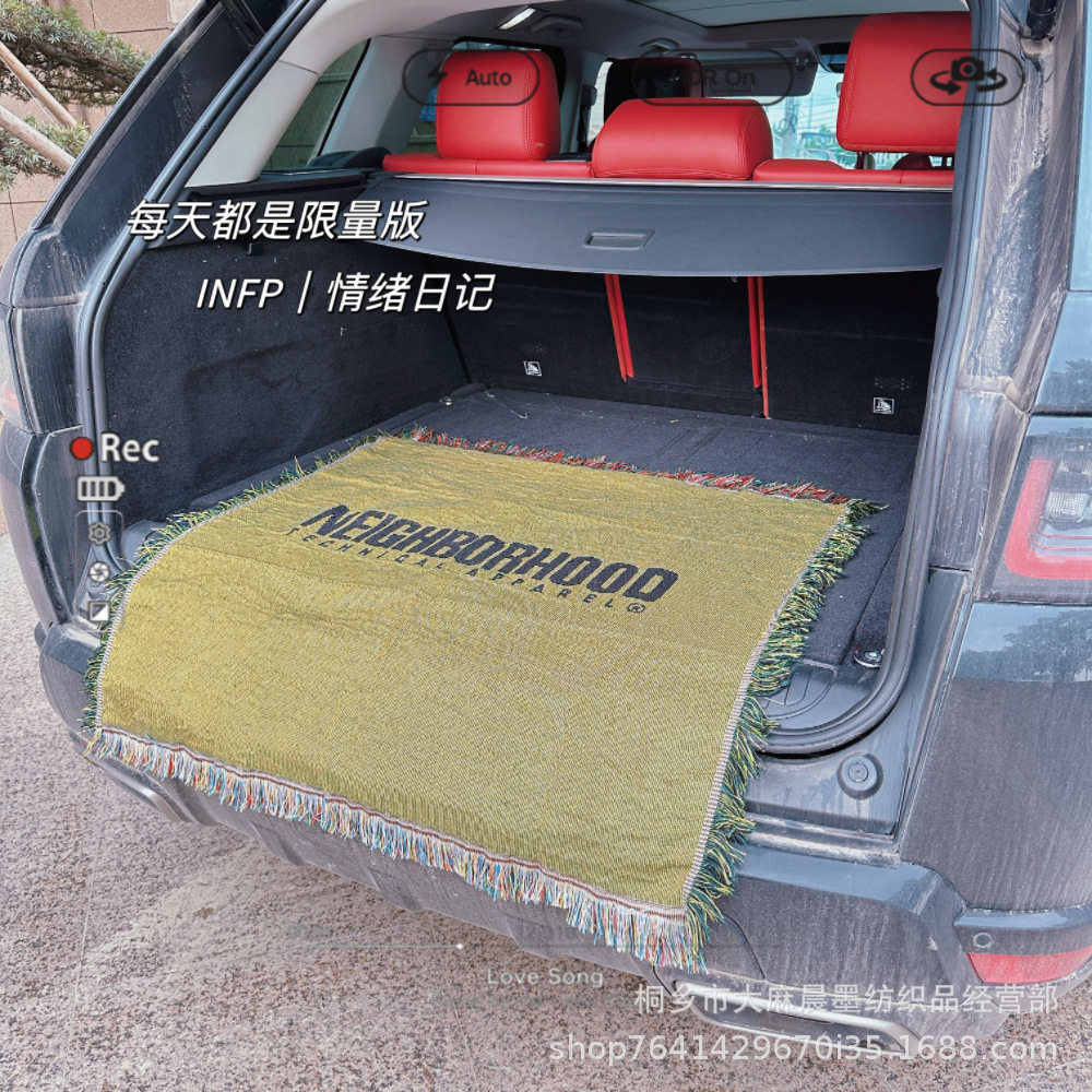 Outdoor Camping Thickened Tablecloth Blanket Trunk Decorative Leisure Blanket Multifunctional Blanket