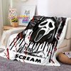 Screaming Face Horror Blanket Cute Flannel Blanket Blanket Bedding Blanket Soft Cartoon Lazy Blanket