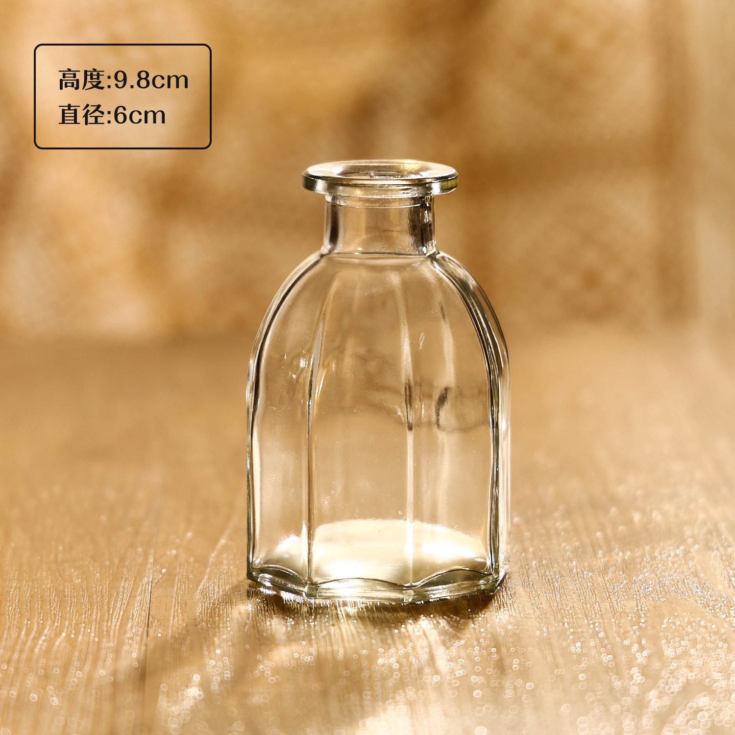 跨境热销复古玻璃花瓶插画高级感香薰瓶 透明ins风摆件小花瓶套装