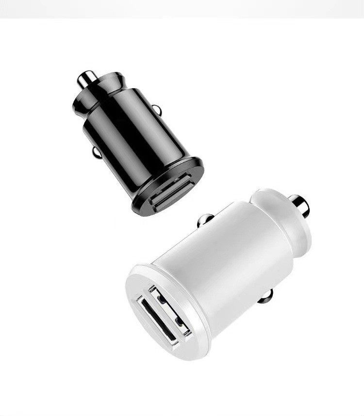 Mini Car Charger Smart 3.1A Dual USB One-To-Two Car Charger Fast Universal Compact Portable Fast Charging