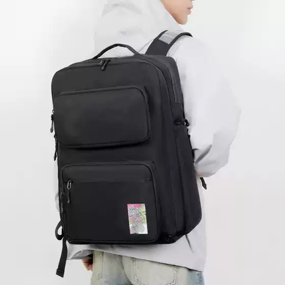 Solid Color Commuter Air Cushion Backpack Trendy Brand Large Capacity Schoolbag for Men and Women Students Computer Bag Travel Backpack Backpack