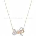 Bow rose gold necklace