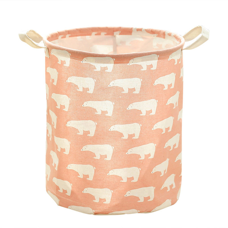 Simple Fabric Storage Dirty Clothes Basket Household Toy Storage Storage Barrel Clothing Organization Folding Storage Basket