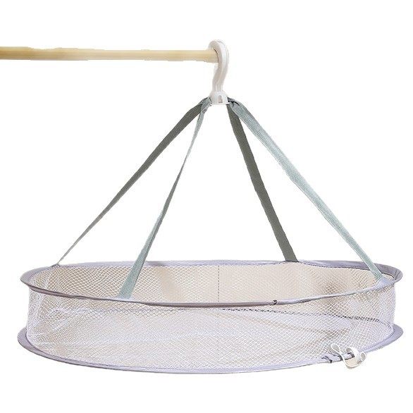 Deformable Multifunctional Large Clothes Drying Basket Double Layer Foldable Clothes Drying Net Underwear and Socks Drying Storage Net Wholesale