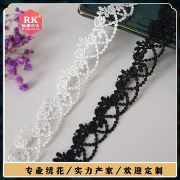 Water soluble embroidery Lolita lace polyester Rose bar code wearable ribbon spot clothing accessories lace