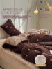 Winter Thickeneded Cashmere Milk Velvet Bed Bed Sheetss Four-Piece Set Warm Coral Plush Quilt Cover Super Soft Bedding
