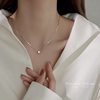 New Simple and Fresh Handmade Plain Geometric Square Pendant on Necklace Design Sense Short Necklace Clavicle Chain Gift for Women