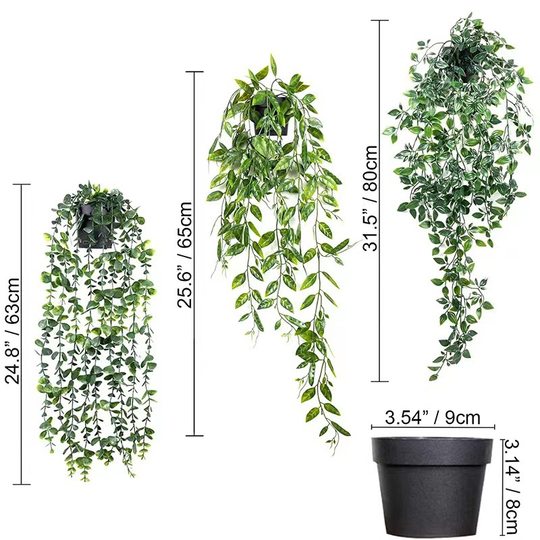 Amazon Artificial Hanging Plant Mandala Yucalyptus by Leaves Vine Fake Potted Plant Indoor Outdoor Decoration