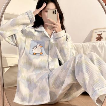 Air cotton monthly clothing autumn and winter postpartum nursing October 11 special nursing clothes for pregnant women pajamas spring and autumn