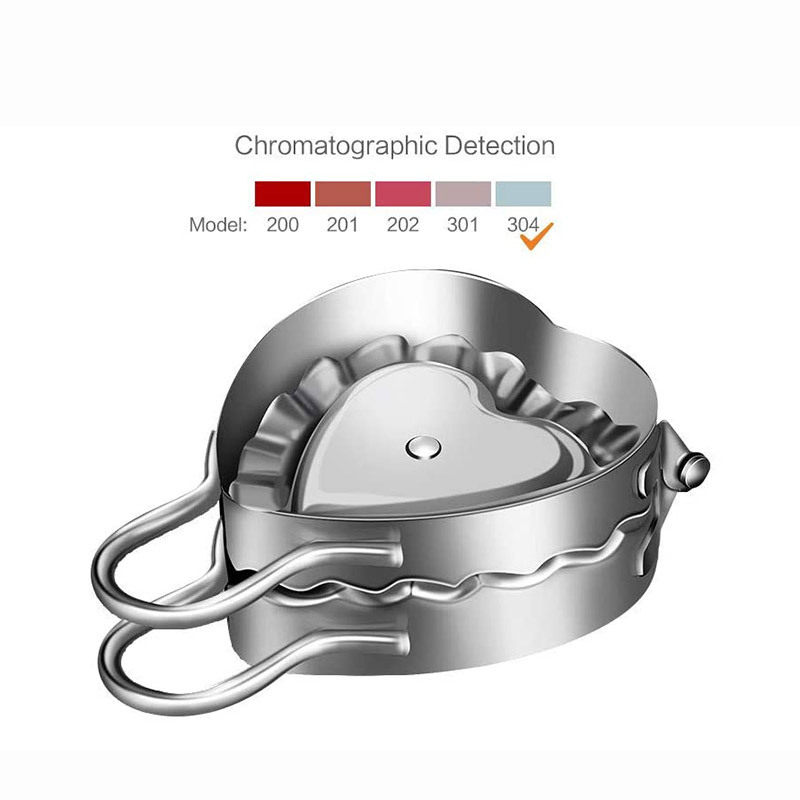 Spot Dumpling Making Artifact 304 Stainless Steel Dumpling Making Tool Heart-Shaped Creative Dumpling Mold Dumpling Wrapper Artifact