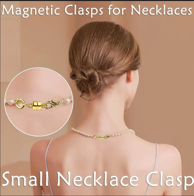 European and American color retaining short cylindrical magnet buckle diy bracelet necklace connection buckle jewelry spring switch buckle