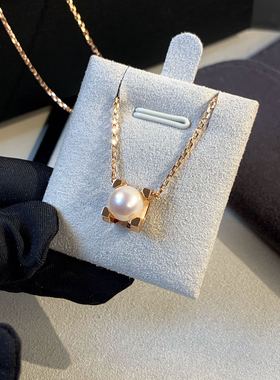 珍珠天然锁骨链珍珠明星同款