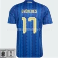 26 sweden away jersey + printed #17 star + world cup patch