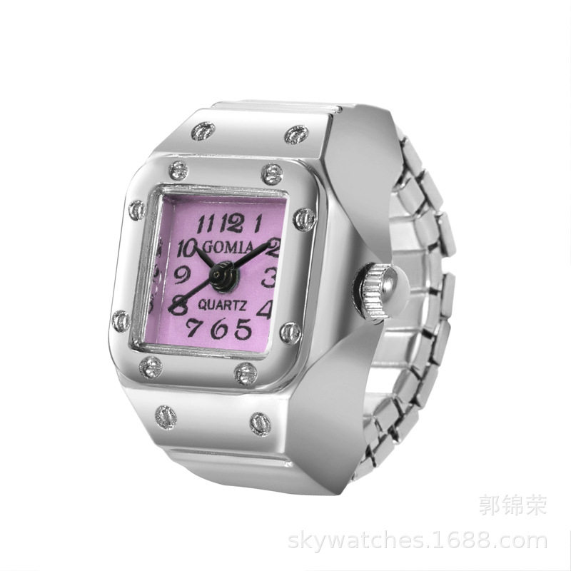 wish/速卖通/EB热销铆钉桃心复古八角戒指表爆款推荐手表批发