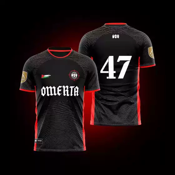 2025 Hot Sale omerta47 Ball Suit Series 3D Printed Men's Loose Mesh Cloth Breathable Short Sleeve Round Neck T-Shirt