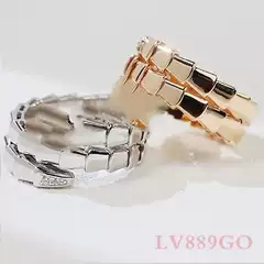 High-End Gold Snake Bone Ring, Elastic Snake-Shaped Ring, Full Diamond Plain Band, Snake Design 18K Adjustable Ring, Wholesale Available