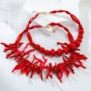 European and American New Style Stacked Cross-Border Imitation Coral Necklace Necklace Light Luxury Small Multi-Layer Beaded Clavicle Chain Resin Necklace