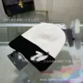 Black and white color block black hat brim
