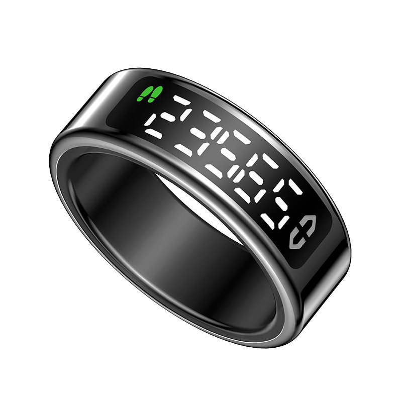 Foreign Trade SY01 Smart Ring with Display Heart Rate Blood Pressure Sleep Monitoring Remote Control Self-timer Step Meter Smart Ring