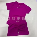 Berry red short sleeves + shorts