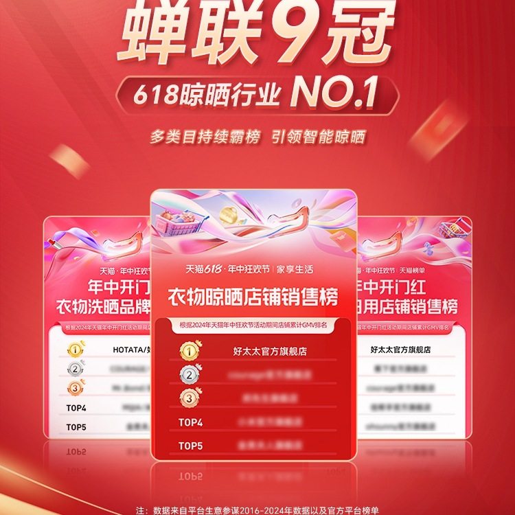 [Government Subsidy] Haotaitai Invisible Clothes Drying Rack Electric Clothes Drying Rack Hidden Embedded Balcony Home Clothes Drying Rod