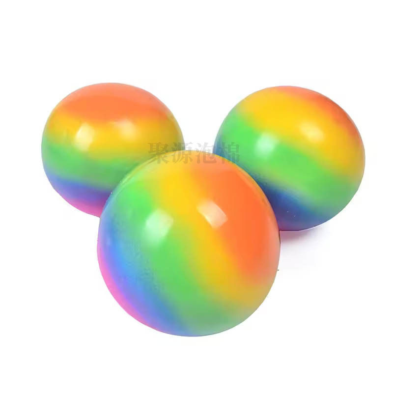 Pu Foam Solid Glossy Sponge Pressure Ball Polyurethane High Elastic Foam Decompression Vent Toy Decompression Ball