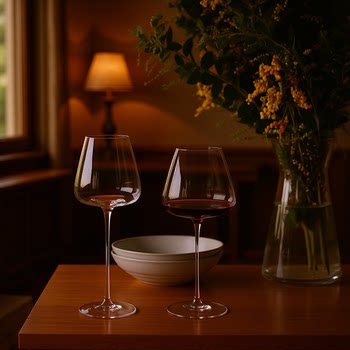 Nordic Style Red Wine Glass with Concave Bottom, Burgundy Decanter Wine Glass, Lead-Free Crystal Glass, Bordeaux Glass Decanter