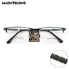 MAONTBLONG Men's Titanium Frame Glasses Frame Half Frame Business Glasses Frame Pure Titanium Great Wall Leg IP Plating Without Face