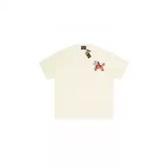 Cross-Border Drew American-Style Trendy Brand Cartoon Embroidery Heavyweight Short-Sleeve T-Shirt Unisex Summer Loose Couple's Round-Neck Top